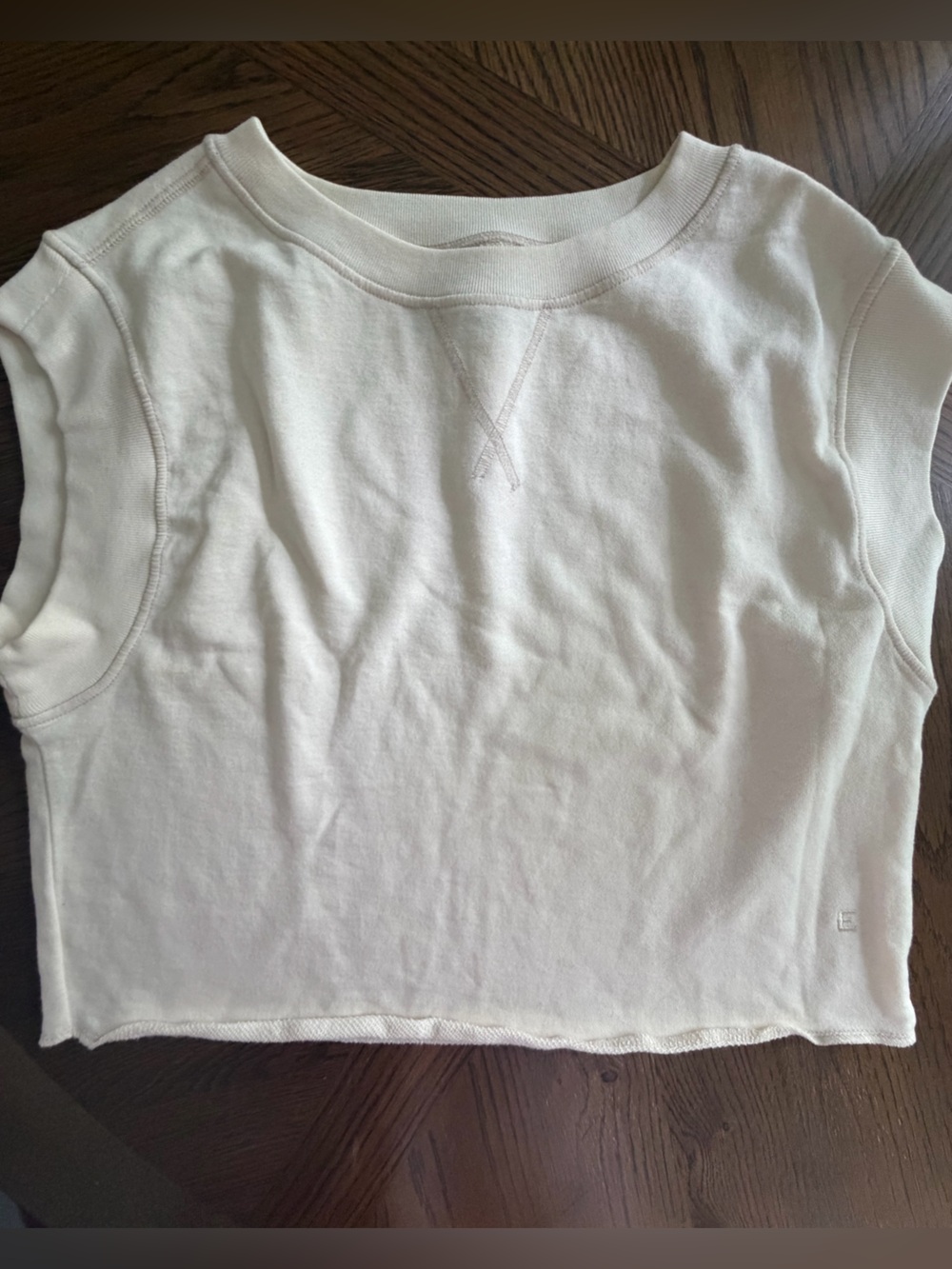 Everlane Cream Pullover Sweatshirt Tank 100% Cotton